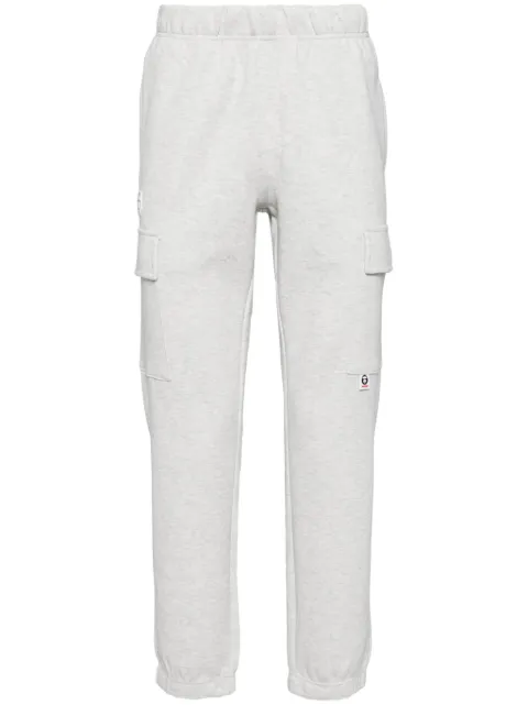 AAPE BY *A BATHING APE® logo-patch cargo track pants Grey APTB628XAN