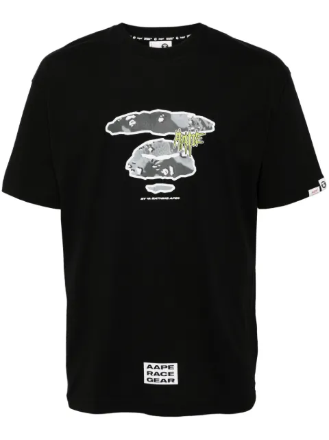AAPE BY *A BATHING APE® logo-printed cotton T-shirt Black ATE1555XXN