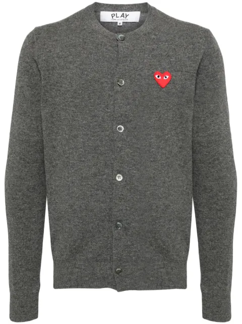 Comme Des Garçons Play heart-patch cardigan Grey AXN007051