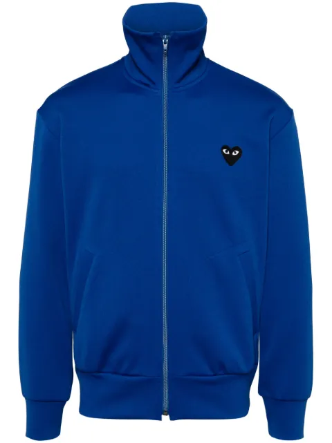 Comme Des Garçons Play heart-print jersey track jacket Blue AXT256051