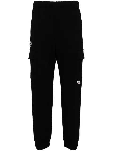 AAPE BY *A BATHING APE® logo-patch cargo track pants Black APTB628XXN