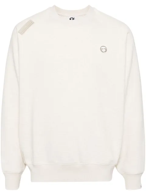 AAPE BY *A BATHING APE® logo patch sweatshirt Neutrals ASWB319XAN