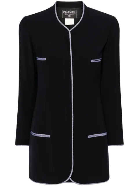CHANEL Pre-Owned wool jacket Blue 96PP06569V02311AA279