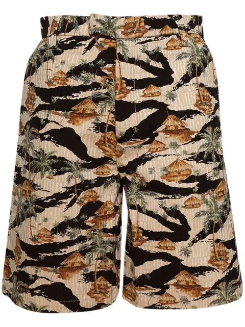 AMIRI Repeat Palm shorts Brown AMDNSH1018