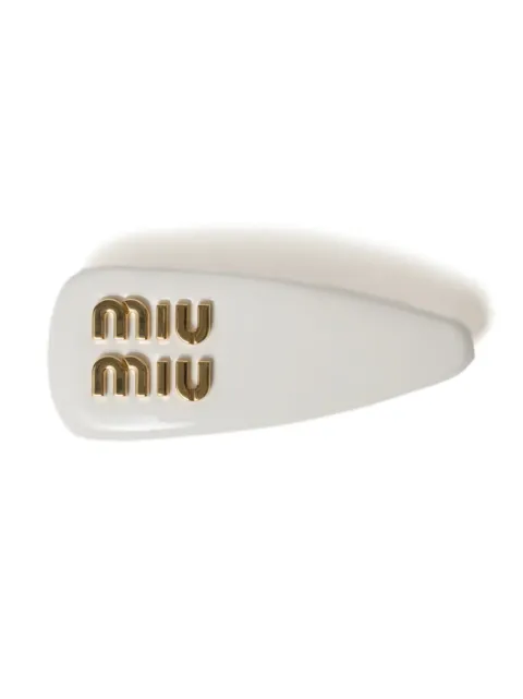 Miu Miu patent leather hair clip White 5IF092069