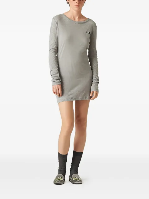Miu Miu ribbed knit jersey dress Grey MJA842S231133O
