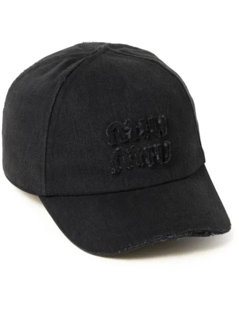Miu Miu Denim baseball cap Black 5HC1792CL4