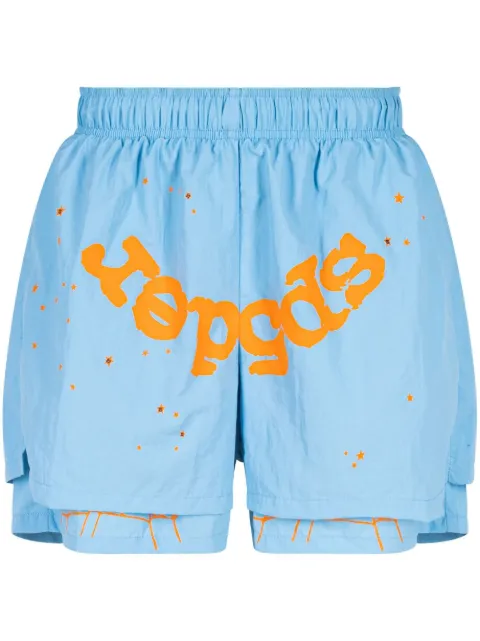 SP5DER OG Web Double Layer shorts Blue SP5DER03