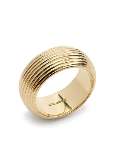 Otiumberg wide ridged ring Gold ORY24S3094