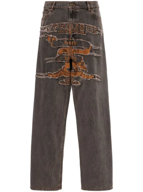 Y/Project distressed straight-leg jeans Grey 207PA005