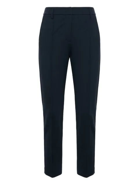 Dorothee Schumacher belt-loops centre-crease trousers Blue 048003