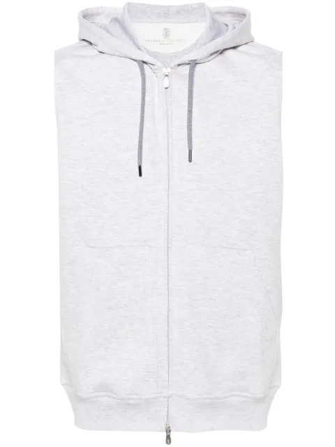 Brunello Cucinelli zip-up hoodie Grey MM8319079GC1250