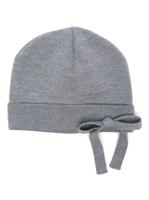 Viktor & Rolf bow-embellished beanie hat Grey TK0173422325