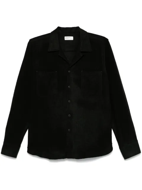 Universal Works felted-finish shirt Green 31566
