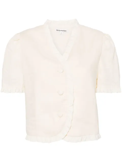 Reformation Bess top Neutrals 1315368USG