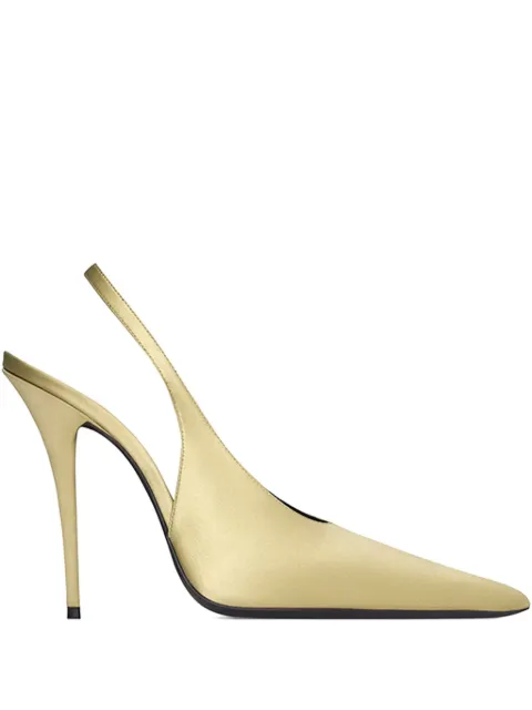 Saint Laurent 110mm L'entracte slingback pointed-toe pumps Neutrals 7996629QNAG