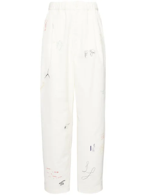 Undercover sketch-style printed trousers Neutrals UC2D45052