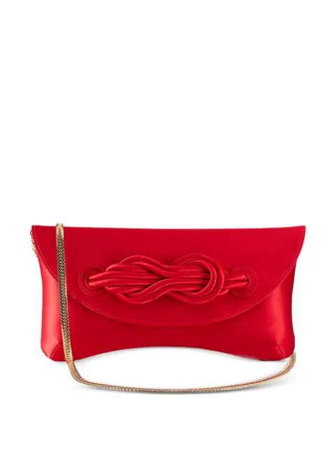 Shanghai Tang knot-detail clutch bag Red A5WLC401DN00