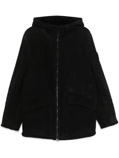 Stone Island hooded suede jacket Black 8115002F9