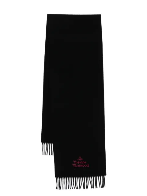 Vivienne Westwood Orb logo-embroidered scarf Black 81030007W00Q7