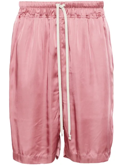 Rick Owens drawstring satin shorts Pink RU02D6397SCH