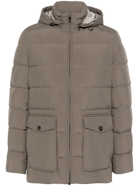 Corneliani hooded puffer jacket Neutrals 9425M79420150
