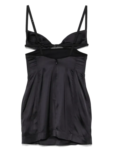 Nensi Dojaka Petal mini dress Black NDSS24DR177
