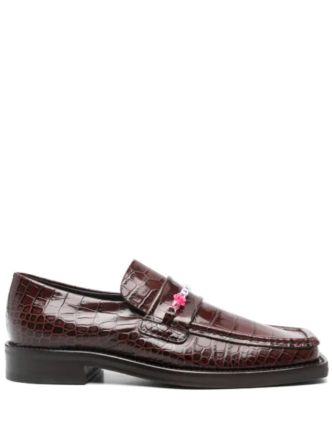 Martine Rose bead-logo loafers Brown MRSS241051A