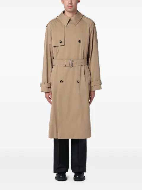Burberry gabardine-weave trench coat Neutrals 8097734