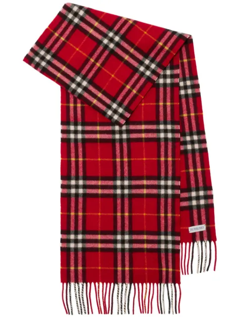 Burberry checkered cashmere scarf Red 8099688