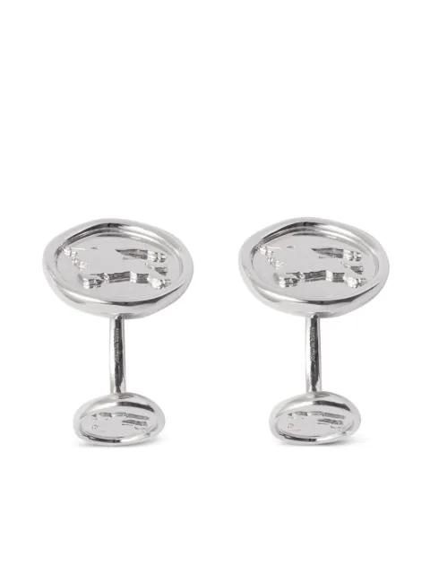 Burberry EKD stamp cufflinks Silver 8096815