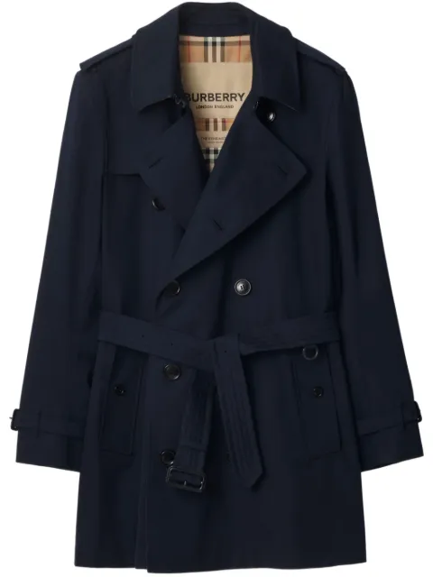Burberry short Kensington Heritage trench coat Blue 8083073