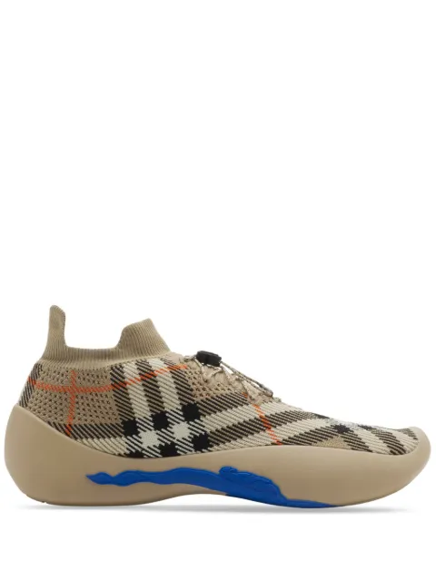 Burberry Check knit neptune sneakers Neutrals 8099320
