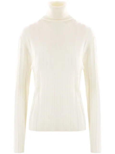 Allude ribbed-knit jumper White 24564023