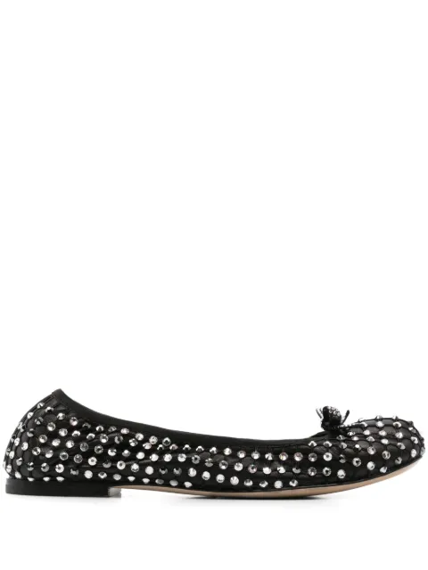 René Caovilla crystal-embellished ballet flats Black C12228010NA01