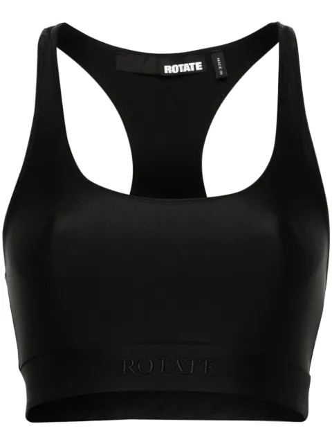 ROTATE BIRGER CHRISTENSEN logo-embroidered crop top Black 112720100