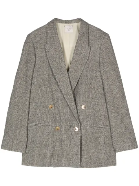 Alysi mélange-effect double-breasted blazer Neutrals 154810A4002