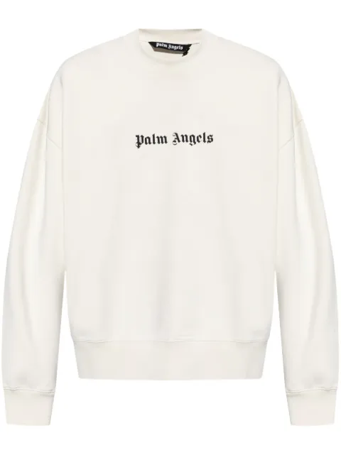 Palm Angels logo-print sweatshirt White PMBA080C99FLE0010310