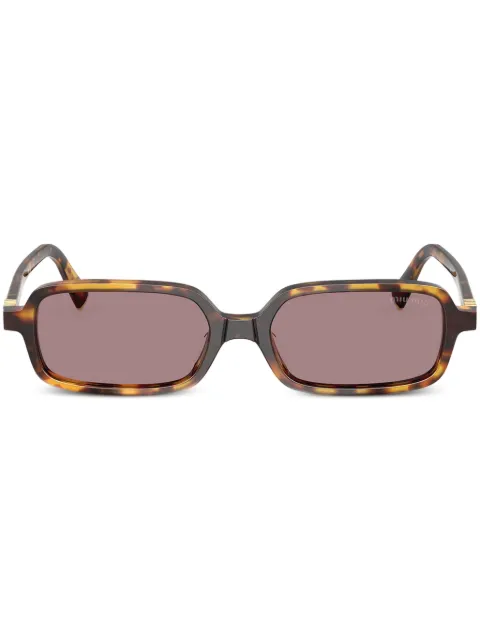 Miu Miu Eyewear tortoiseshell-effect rectangle-frame sunglasses Brown MU11ZS14L20I