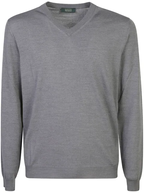 Zanone V-neck sweatshirt Grey 810103Z0290