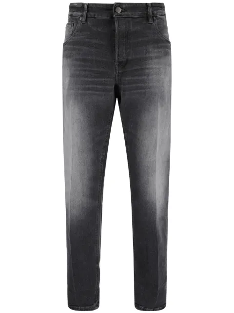 PT Torino whiskering detail slim-cut jeans Black C5TP05B0OA4610