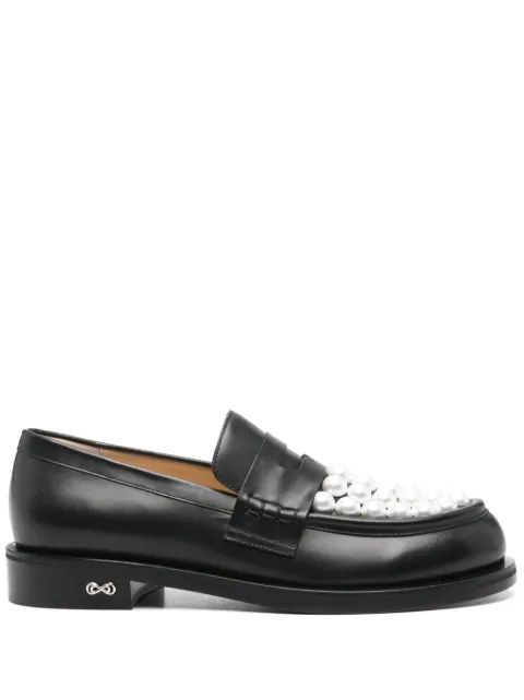 MACH & MACH logo-plaque loafers Black PF24S077630CLFB02