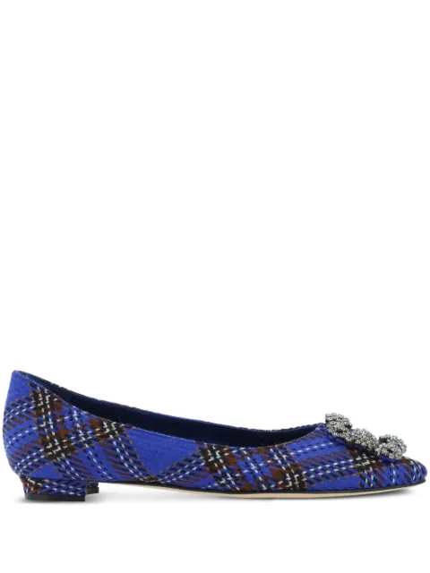 Manolo Blahnik Hangisi ballerina shoes Blue 3242780