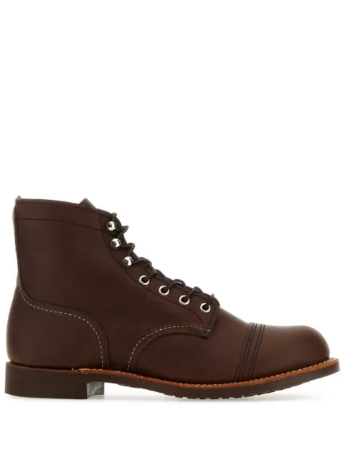 Red Wing Shoes Iron Ranger leather ankle boots Brown 08111D