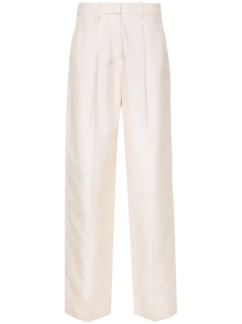 Magda Butrym wide-leg silk trousers Neutrals PF24PANTS02BEIGE