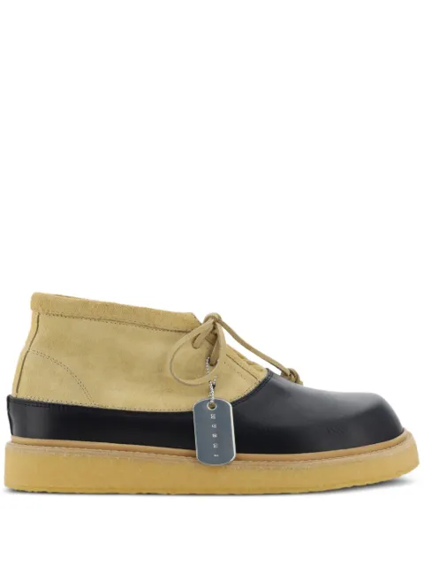 Marni logo-tag leather ankle boots Neutrals TCMR006404P7090