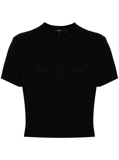 Theory cropped T-shirt Black O0711719
