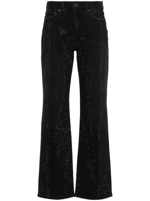 Purple Brand crystal-embellished jeans Black D1000SSBK424