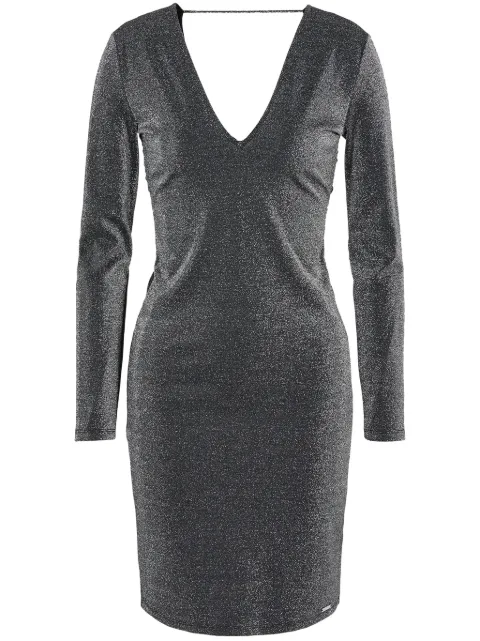 Armani Exchange open-back v-neck dress Silver 6DYACPYJLXZ