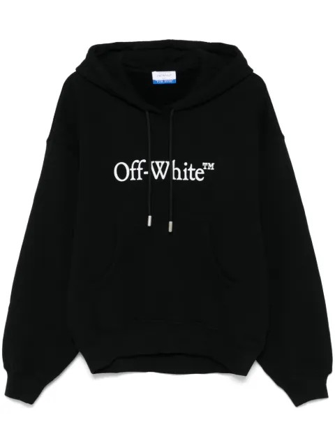 Off-White logo-print hoodie Black OWBB058C99FLE0011001